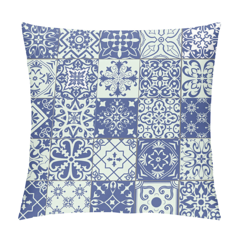 Personality  Set Of Portuguese Tiles Pillow Covers