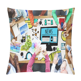 Personality  News Article Advertisement  Concept Pillow Covers