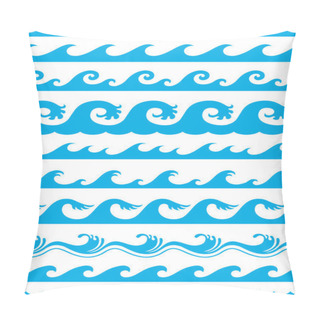 Personality  Seamless Ocean Wave Set Pillow Covers