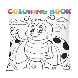 Personality Coloring Book Ladybug Theme 5 Pillow Covers
