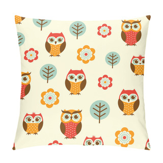Personality  Owl Cartoon Pattern Pillow Covers