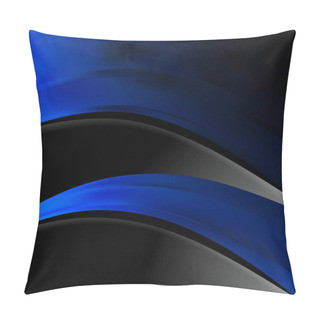 Personality  Cool Blue Wave Business Background Pillow Covers