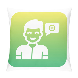 Personality  Positive Thinking Concept Icon Vector Illustration Pillow Covers