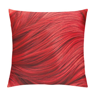 Personality  Close Up View Of Colored Red Hair  Pillow Covers