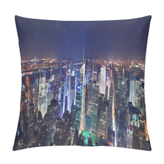Personality  New York City Manhattan Night Panorama Pillow Covers