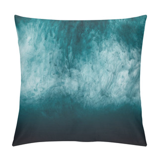 Personality  Dark Artistic Blue Paint Swirls In Water  Pillow Covers