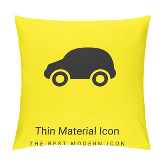Personality  Black Car Minimal Bright Yellow Material Icon Pillow Covers