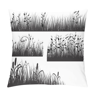 Personality  Decor Style Black Shape Floral Grass Pillow Covers