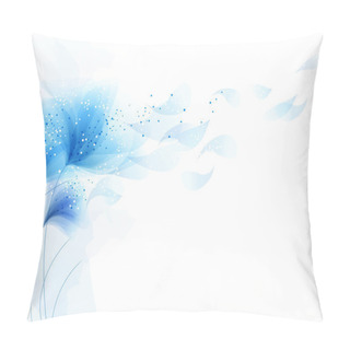 Personality  Vector Background With Blue Flowers Pillow Covers