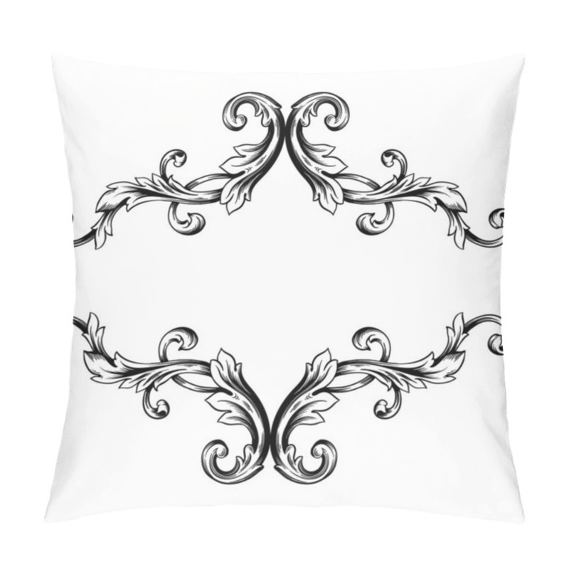 Personality  Classical baroque vector of vintage element for design. Decorative design element filigree calligraphy vector. You can use for wedding decoration of greeting card and laser cutting. pillow covers