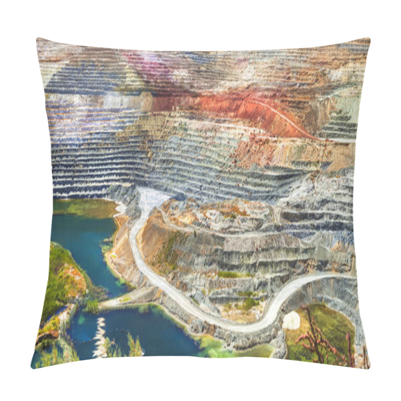 Personality  Colorful Terraces Of Geological Mine In Milos Island, Greece Pillow Covers