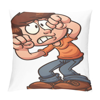 Personality  Scared Boy Pillow Covers