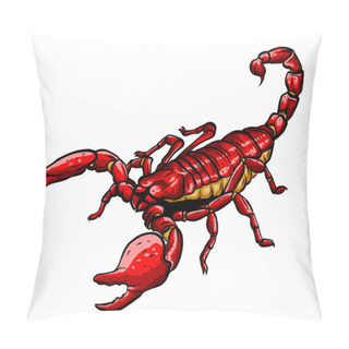 Personality  Mascot Icon Illustration Of A Scorpion, A Predatory Arachnid Of The Order Scorpiones Pillow Covers