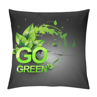 Personality  Go Green Vector Symbol Pillow Covers