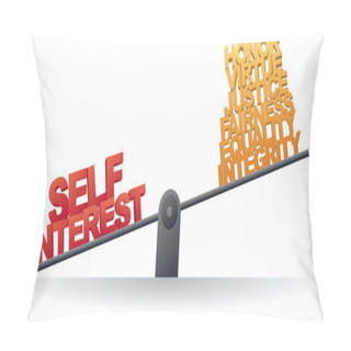 Personality  Self Interest Prevails Pillow Covers