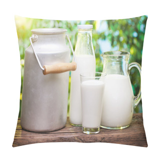Personality  Milk In Various Dishes. Pillow Covers