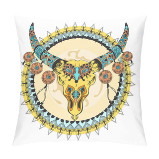 Personality  Colored Taurus Decorative Tribal Sign Pillow Covers