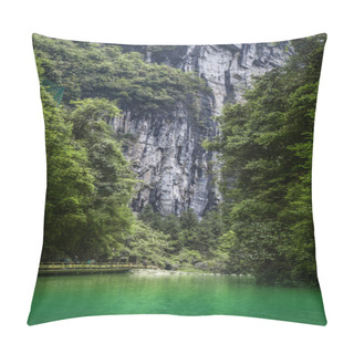 Personality  Waterfall At Wulong National Park Famous Landscape China Pillow Covers