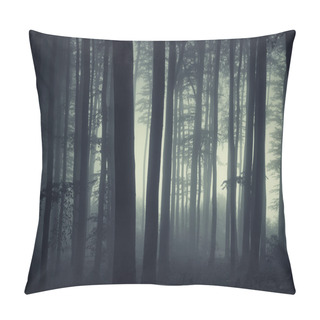 Personality  Forest With Fog With A Strange Atmosphere Pillow Covers