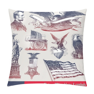 Personality  USA Patriotic Emblems & Symbols Pillow Covers