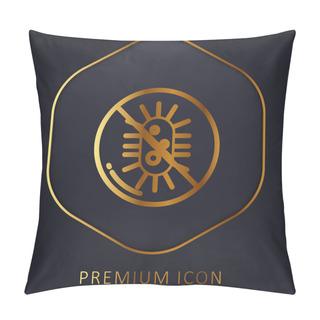 Personality  Bacteria Golden Line Premium Logo Or Icon Pillow Covers