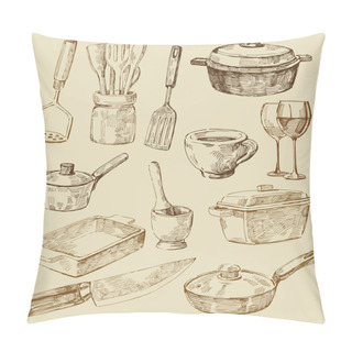 Personality  Cooking Doodles Pillow Covers