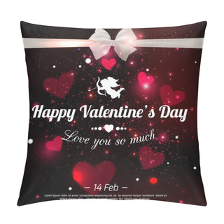 Personality  Happy Valentine's Day Typographical Background Pillow Covers