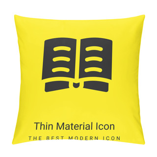 Personality  Book Minimal Bright Yellow Material Icon Pillow Covers