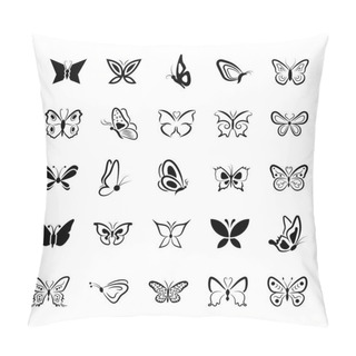 Personality  Butterfly Symbols Vector Icons  Pillow Covers
