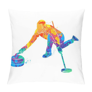 Personality  Curling Game Sport Pillow Covers