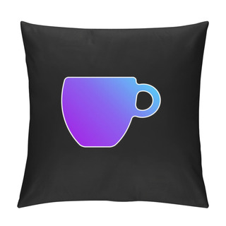 Personality  Black Coffee Cup Blue Gradient Vector Icon Pillow Covers