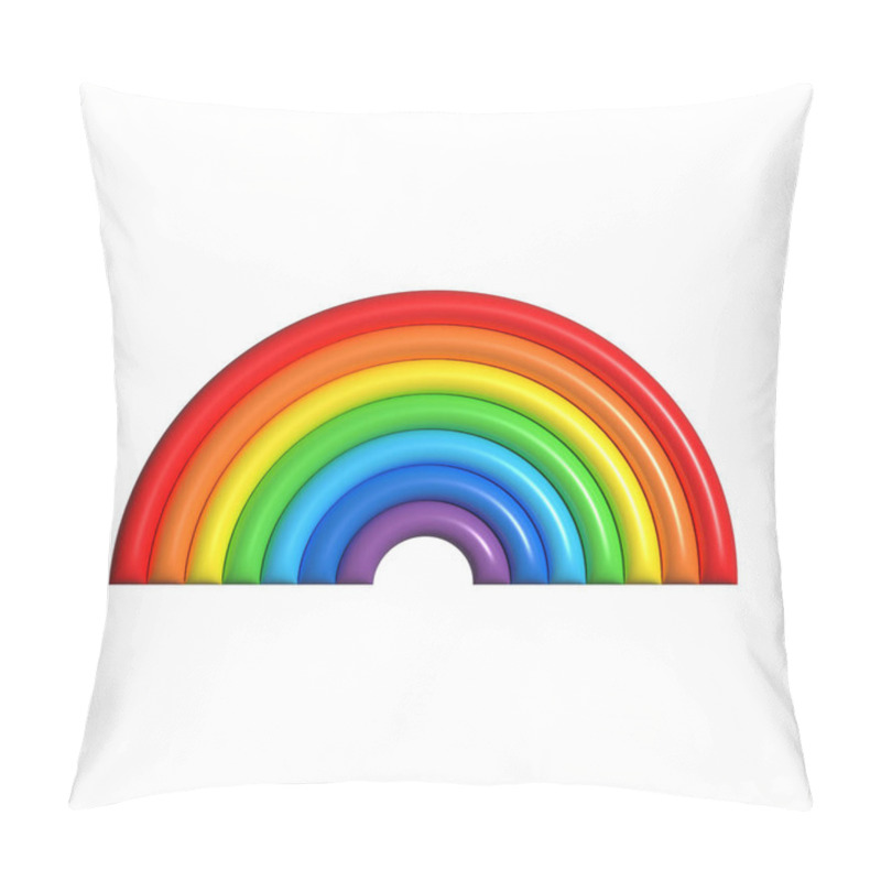 Personality  3d Colorful Rainbow With Clouds And Star Pillow Covers