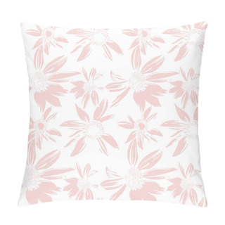 Personality  Vector Seamless Pattern With Hand-drawn Ink Flowers Pillow Covers