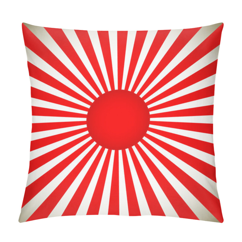 Personality  Circle, rays red, white pillow covers