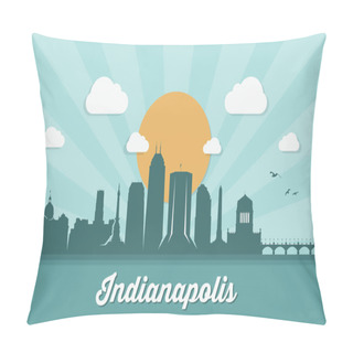 Personality  Indianapolis Skyline, Indiana Pillow Covers