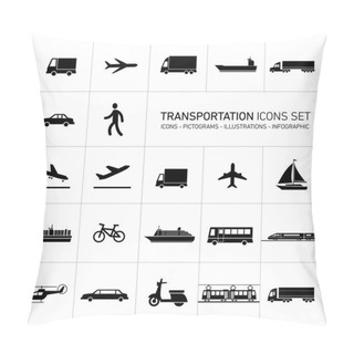 Personality  Transportation Icons Set Pillow Covers