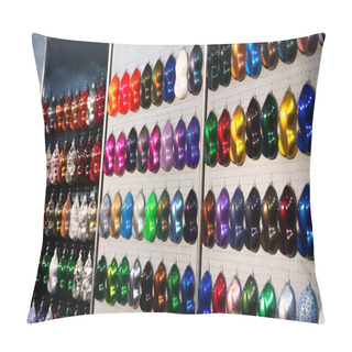 Personality  Car Metallic Paint Samples, Stand With Examples Of Glowing Color Pillow Covers