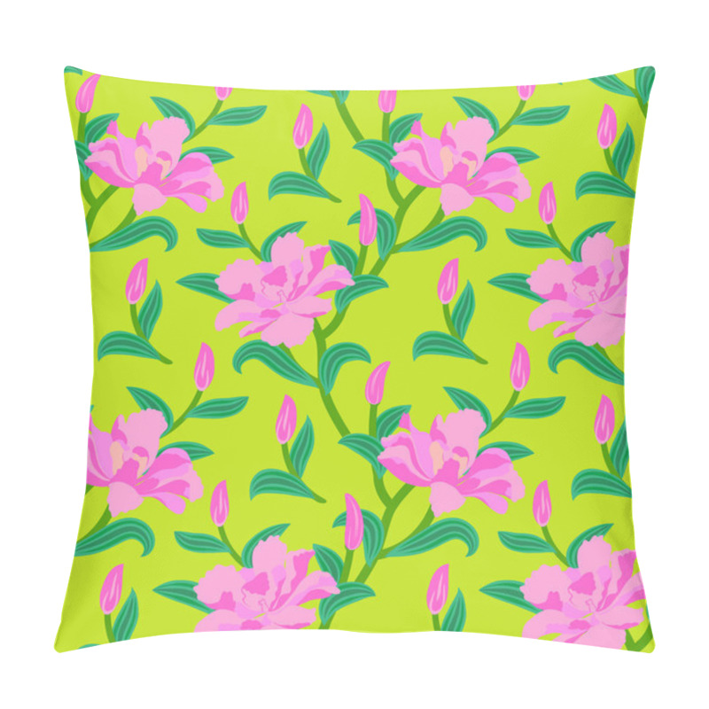 Personality  Floral seamless vector pattern with peony flowers pillow covers