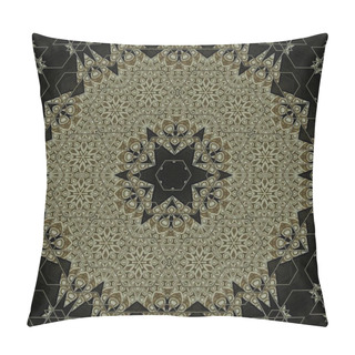 Personality  Majestic Tiles Design With Mixed Spanish, Italian, Portuguese, Mexican, Arabesque Motifs. Innovation Of Modern Porcelain And Ceramic Flooring Pattern Design For Unique Interior And Exterior Decoration Pillow Covers