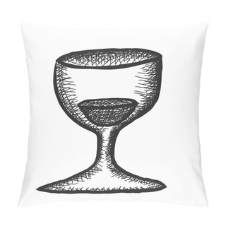 Personality  Doodle Glass Of Wine,  Illustration Icon Pillow Covers