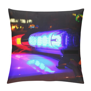 Personality  Police Lights By Night Pillow Covers