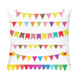 Personality  Vector Bunting And Garland Set Pillow Covers