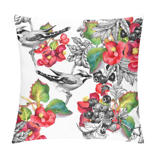 Personality  Birds On Twig Seamless Pattern Pillow Covers