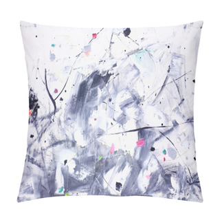 Personality  Abstract Painting And Blue Paint Pillow Covers