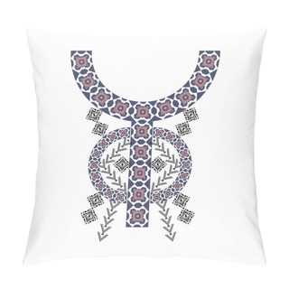 Personality  Neck Design In Ethnic Style For Fashion Pillow Covers