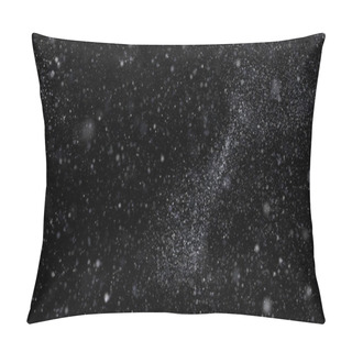 Personality  Flying Abstract Dust Particles On Black Background Pillow Covers