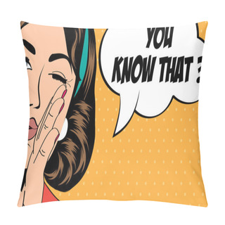 Personality  Pop Art Retro Woman In Comics Style Pillow Covers