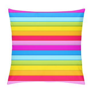 Personality  Horizontal Colored Stripes Pillow Covers