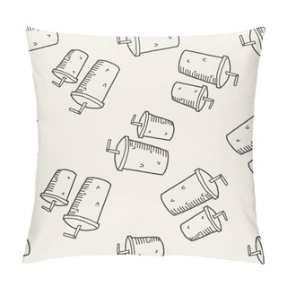 Personality  Doodle Beverages Seamless Pattern Background Pillow Covers