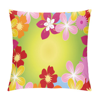Personality  Colorful Blossoms With Background Pillow Covers